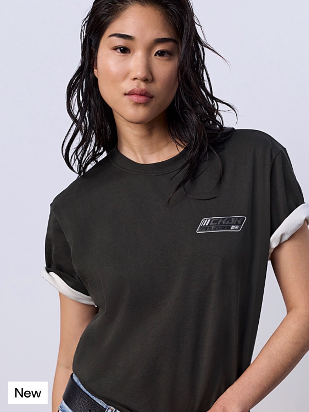 Calvin Klein and Jungkook collaboration sold out - Black Short Sleeve Logo Tee